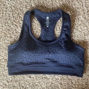 Senita seamless racerback bra- midnight cheetah